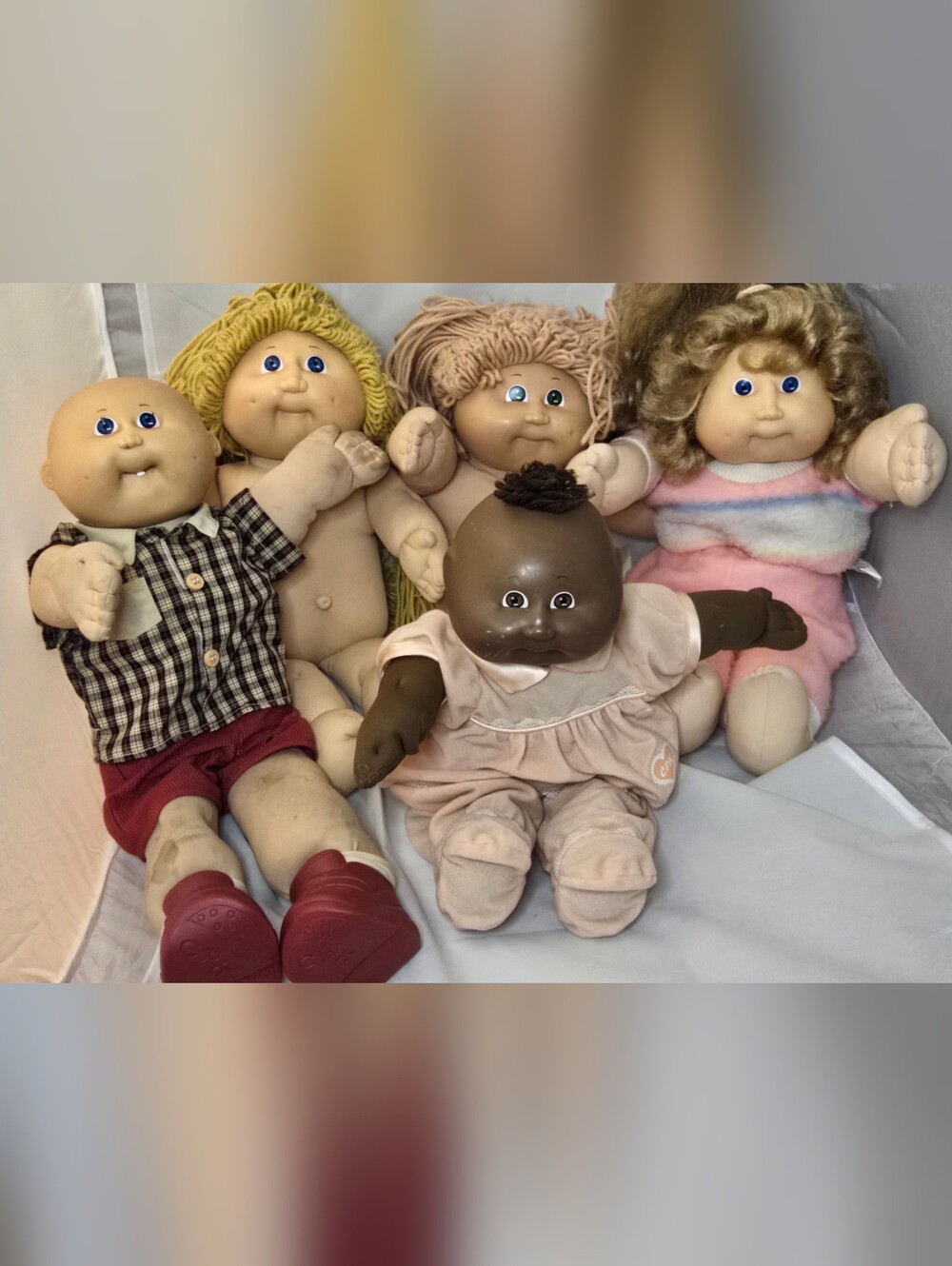 Vintage Cabbage Patch Kids  Coleco Plush Doll Lot of 5 (1978-1988)